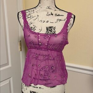 VICTORIA SECRET’S PINK FLORAL SEE THRU LINGERIE TOP